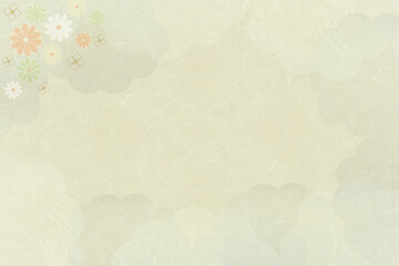 日本の伝統和紙に和柄模様のテクスチャ素材