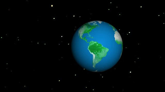 earth  planet animated .Beautiful 3d earth  planet animation
