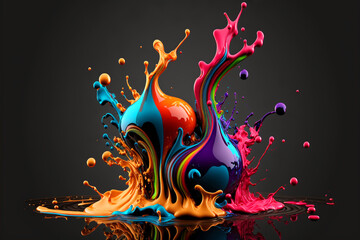 splasch particles 3d background