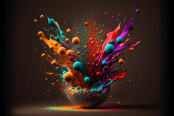 splasch particles 3d background