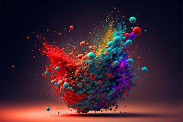 splasch particles 3d background