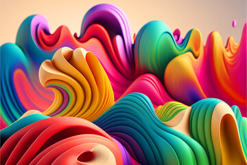 colorful abstract 3d graphic