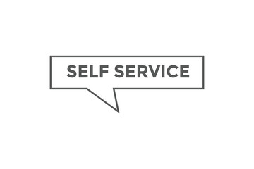 Obraz premium Self service button web banner templates. Vector Illustration