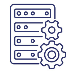hosting settings line icon on white