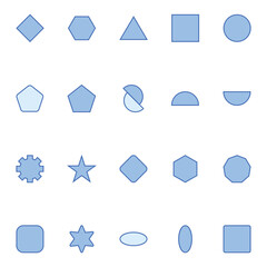 Filled Color Outline icon for shapes 