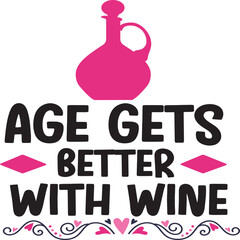 wine svg and t-shirt design