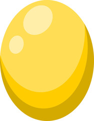 Golden yellow shiny easter egg drawing doodle icon PNG.