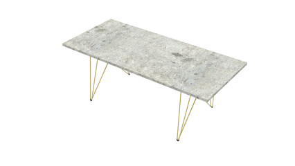 stone table top view without shadow 3d render