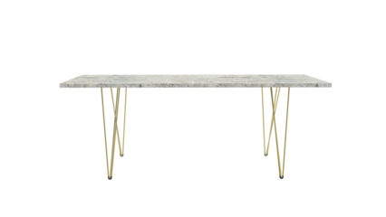 stone table front view without shadow 3d render
