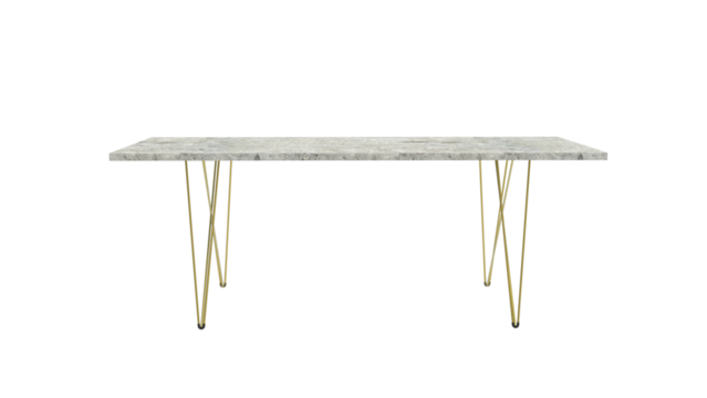 stone table front view without shadow 3d render