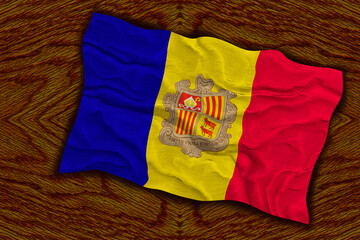 National flag  of Andorra. Background  with flag  of Andorra
