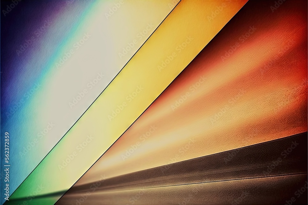 Poster a multicolored image of a rainbow of colors with a black background and a white border with a black 