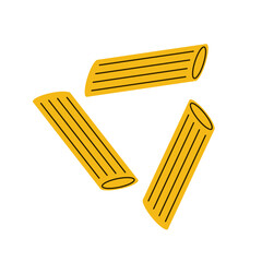 Penne noodle vector. Penne noodle. Macaroni.