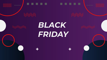 Black Friday, Big Sale, creative template on flat design. Purple design vector
