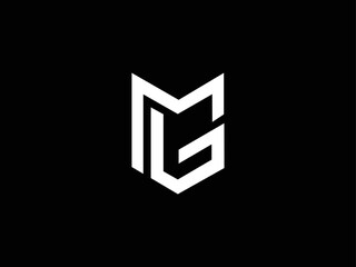 initial letter MG GM  logo vector concept