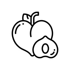 peach icon for your website, mobile, presentation, and logo design.