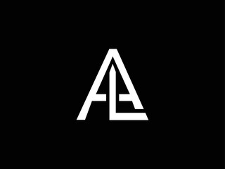 initial letter AL LA  logo vector concept