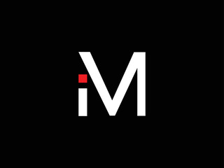 initial letter IM MI logo vector concept