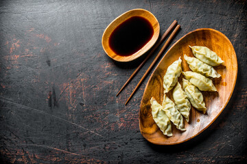 Traditional Chinese gedza dumplings.
