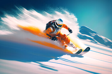Obrazy na Plexi  ski, abfahrtslauf, wettbewerb, skifahren, schnelligkeit