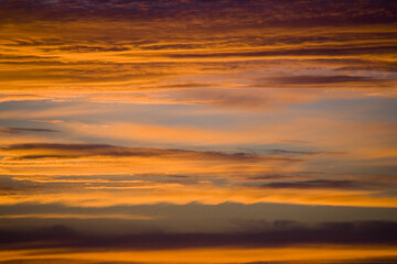 Sunset on orange clouds, Idaho