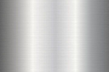 Silver brushed steel metal texture background vector.