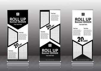 roll up banner design flyer banner design vertical template vector, abstract  background, modern x-banner, and flag-banner