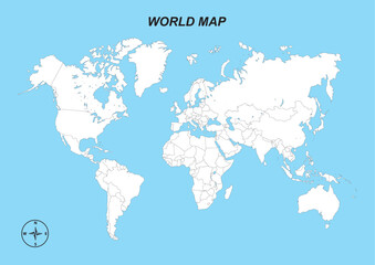 World map - obrazy, fototapety, plakaty