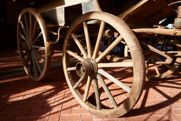 Fototapeta na wymiar Old car. old horse drawn buggy