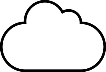 Clouds line icon. Storage solution element, databases, networking, software image, cloud and meteorology concept. Vector line art illustration.