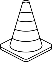 Traffic cone icon vector image