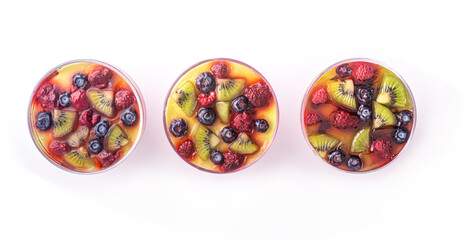 Sweet jelly dessert with berries - healthy eating