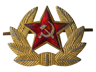 Everyday cockade of the Soviet soldier of the 1969 model. It was fastened to the band of a military...