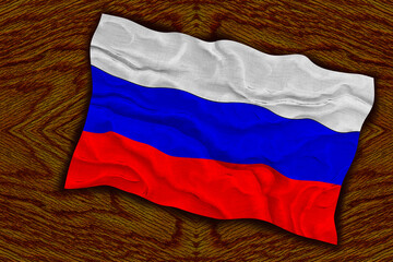 National Flag of Russia. Background  with flag  of Russia.