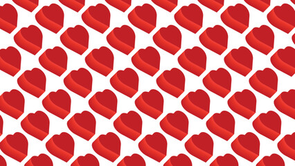 seamless pattern with red hearts