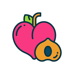 peach icon for your website, mobile, presentation, and logo design.