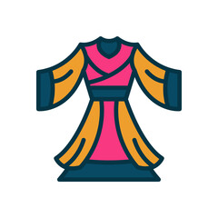 chinese dress icon for your website, mobile, presentation, and logo design.