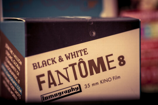 Lomography Fantome 8 black and white film roll for analog vintage photography