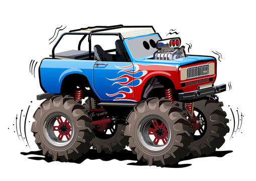Vector Cartoon Monster Truck