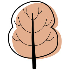 Cute tree doodle png collection 