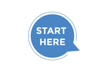 Start here button web banner templates. Vector Illustration
