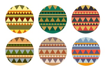 Set of abstract colorful circles in different colors for highlight 