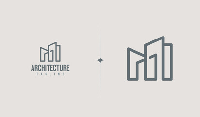 Architecture Real Estate Logo Template. Universal creative premium symbol. Vector illustration. Creative Minimal design template. Symbol for Corporate Business Identity