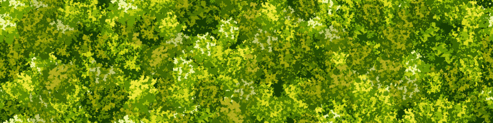 Yellow green wall seamless pattern with raindeer moss texture. Vector background. Vertical garden concept for home or office. Eco scandinavian interior. Growing decorative plants. Greenery wallpaper