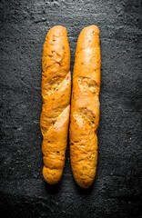 Hot fresh French baguette.