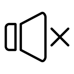 Silence line icon
