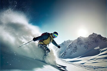 skier on the slope Generative AI