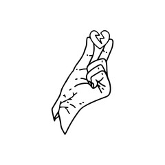 vector illustration of a hand holding a heart