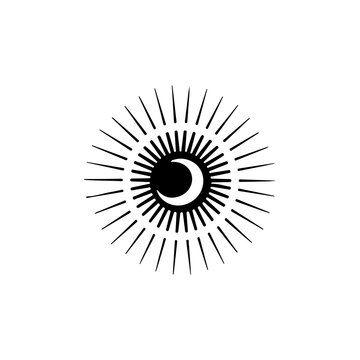 vector illustration of moon symbol