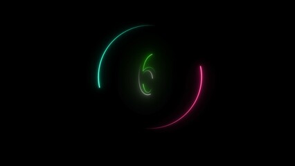 abstract colorful number illustration background 